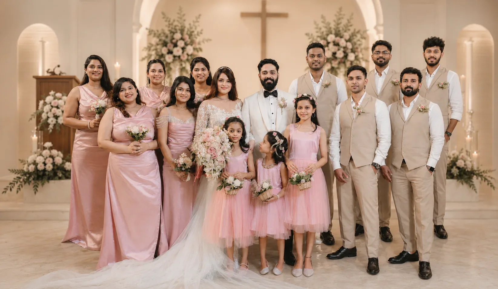 Drapemoda Bride with her bridesmaids